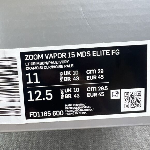 Nike Mercurial Vapor 15 Elite MDS FG CR7 Soccer Cleats Size 11 FD1165-600 - Picture 12 of 12